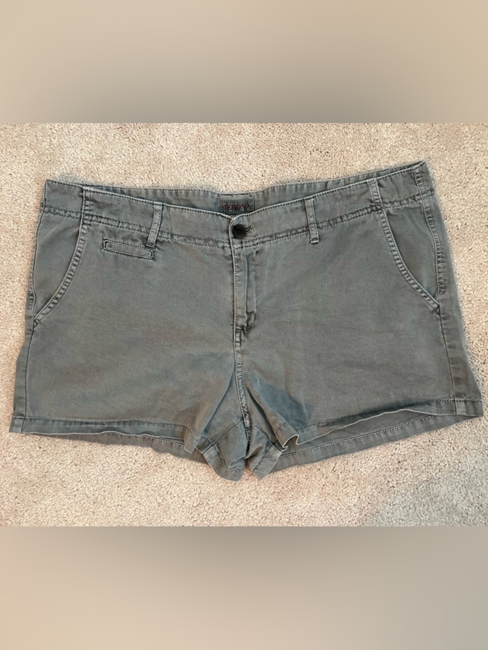 Merona Gray Mini Shorts Y2K Style Casual Cotton